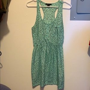 Teal dress with triangles